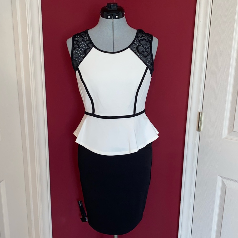 Lace peplum dress size 4